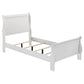 Juego de dormitorio Louis Philippe de 4 piezas, color blanco