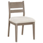 Silla de comedor de madera Cornelia, color gris costero (juego de 2)