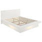 Juego de dormitorio Jessica de 6 piezas con iluminación LED tamaño Queen, color blanco nieve