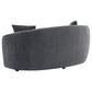 Conjunto de sofá Brookside de 2 piezas tapizado en terciopelo gris oscuro