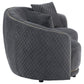 Conjunto de sofá Brookside de 2 piezas tapizado en terciopelo gris oscuro