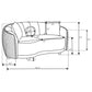 Conjunto de sofá Brookside de 2 piezas tapizado en terciopelo gris oscuro