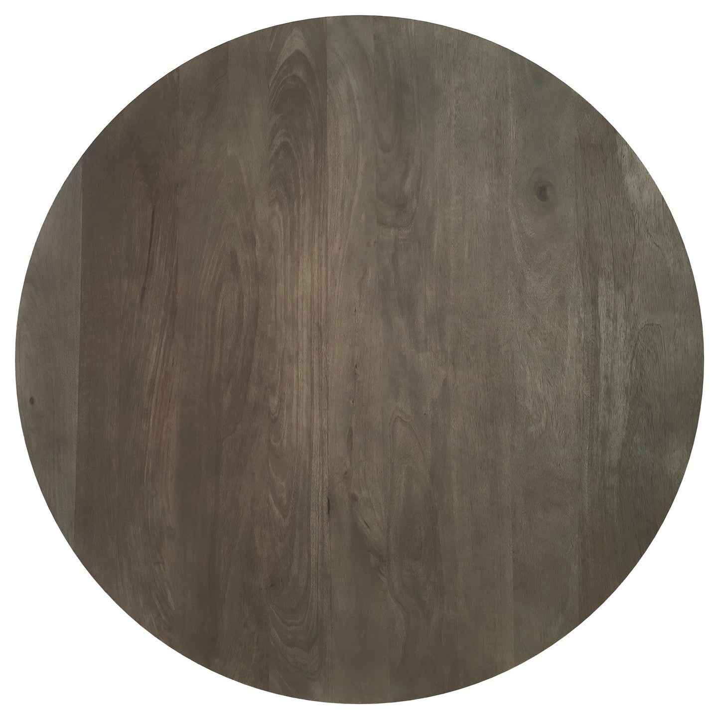 Mesa de centro redonda Kinkaid de madera maciza de mango marrón