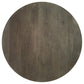Mesa de centro redonda Kinkaid de madera maciza de mango marrón
