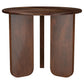 Mesa auxiliar redonda Dale de madera maciza de mango marrón