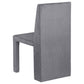 Silla de comedor Tordera tapizada en terciopelo gris (juego de 2)