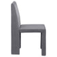 Silla de comedor Tordera tapizada en terciopelo gris (juego de 2)