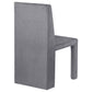 Silla de comedor Tordera tapizada en terciopelo gris (juego de 2)