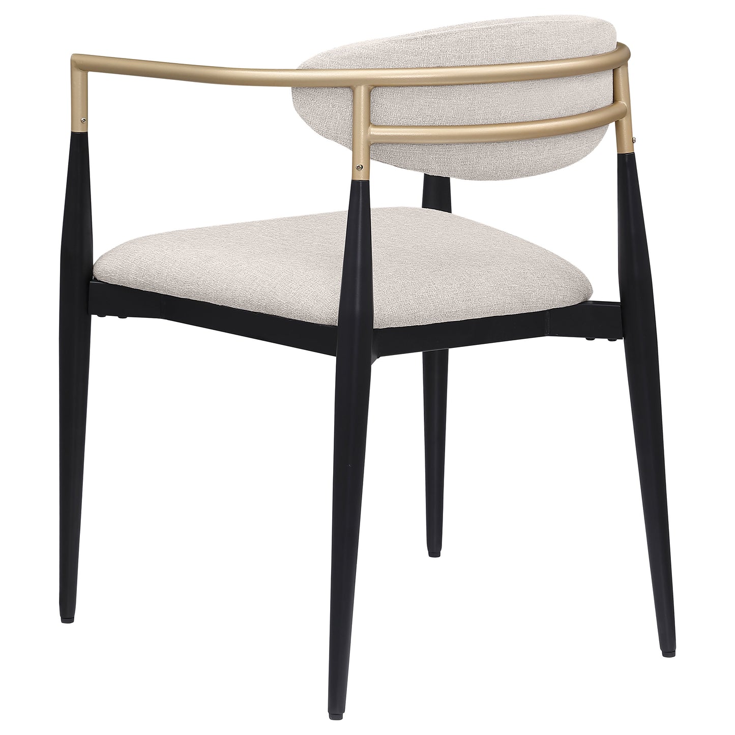 Silla de comedor Alexis tapizada en tela beige (juego de 2)