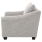 Silla tapizada Tomkins Boucle gris claro