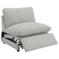 Seccional reclinable eléctrico modular Collins de 5 piezas, gris