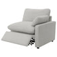 Seccional reclinable eléctrico modular Collins de 5 piezas, gris