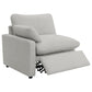 Seccional reclinable eléctrico modular Collins de 5 piezas, gris