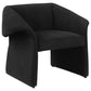 Sillón Ramsey tapizado con brazos inclinados, color negro