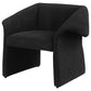Sillón Ramsey tapizado con brazos inclinados, color negro