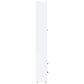 Armario alto Hawthorne de 4 estantes con puertas de vidrio y cajones, color blanco