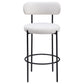 Silla de bar tapizada Viola Boucle color crema (juego de 2)