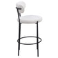 Silla de bar tapizada Viola Boucle color crema (juego de 2)
