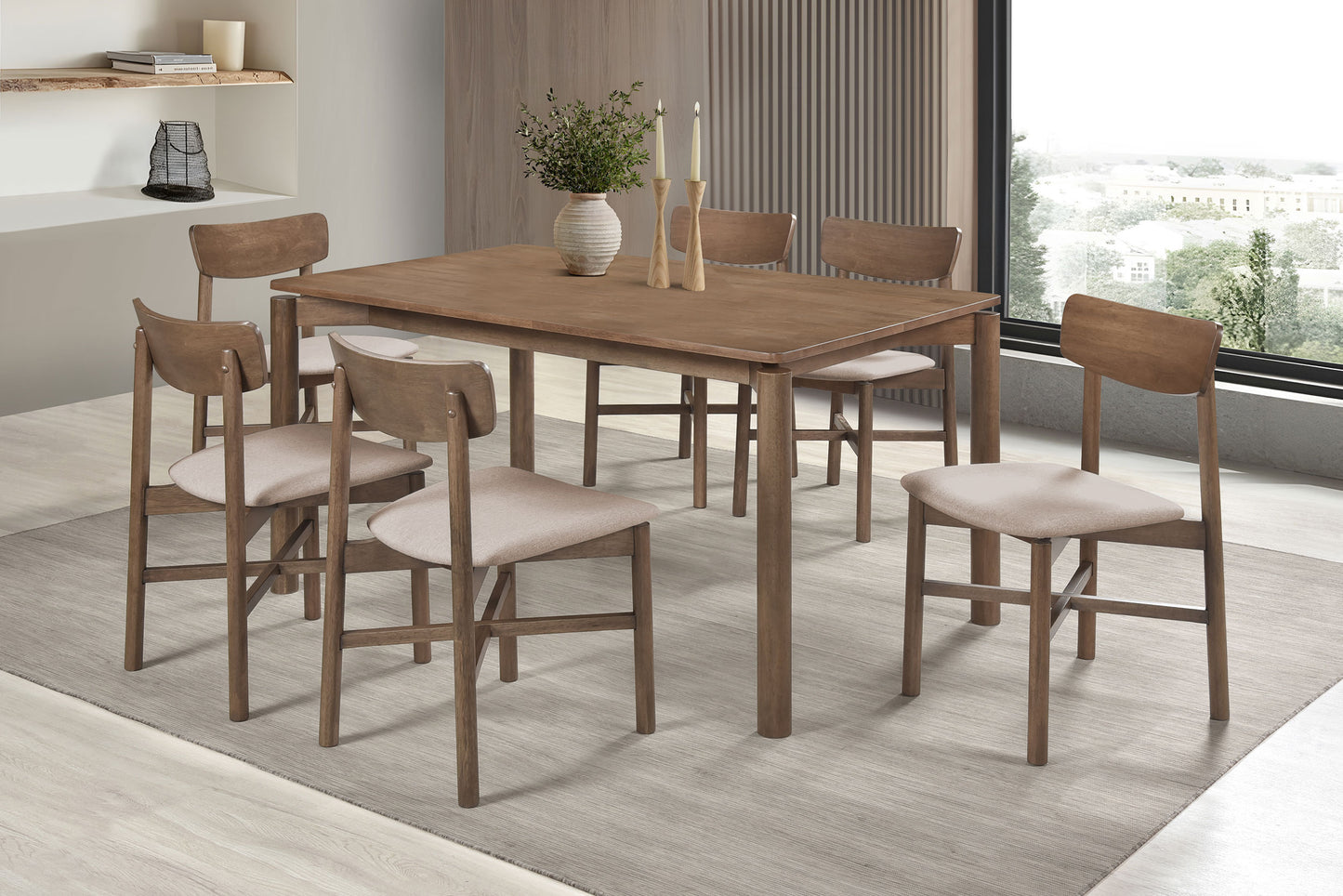 Silla de comedor Parkridge en nogal natural (juego de 2)