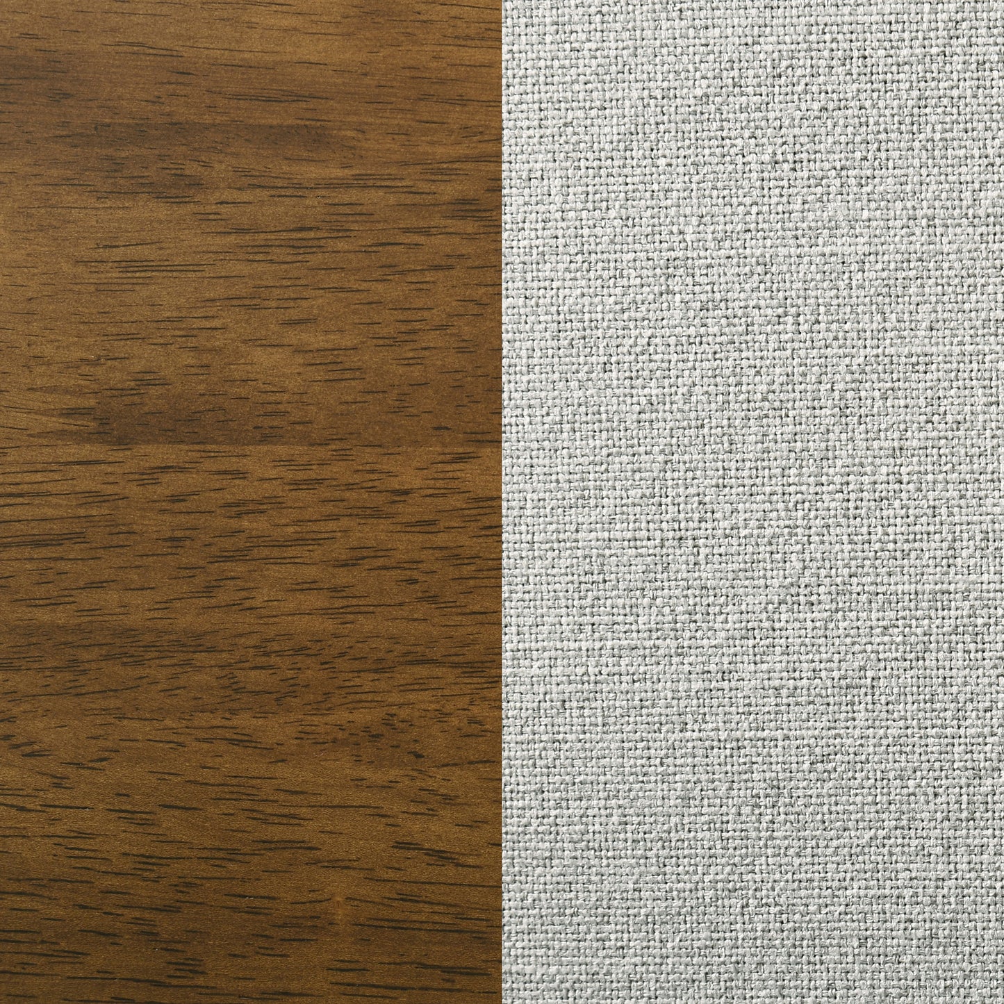 Silla de comedor Almonte con asiento tapizado en marrón oscuro (juego de 2)