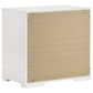 Juego de dormitorio Ives Eastern King de 5 piezas, blanco de alto brillo