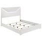 Cabecera de cama con paneles LED Ives Queen en blanco de alto brillo