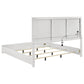Cabecera de cama con paneles LED Ives Queen en blanco de alto brillo