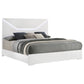 Cabecera de cama con paneles LED Ives Queen en blanco de alto brillo