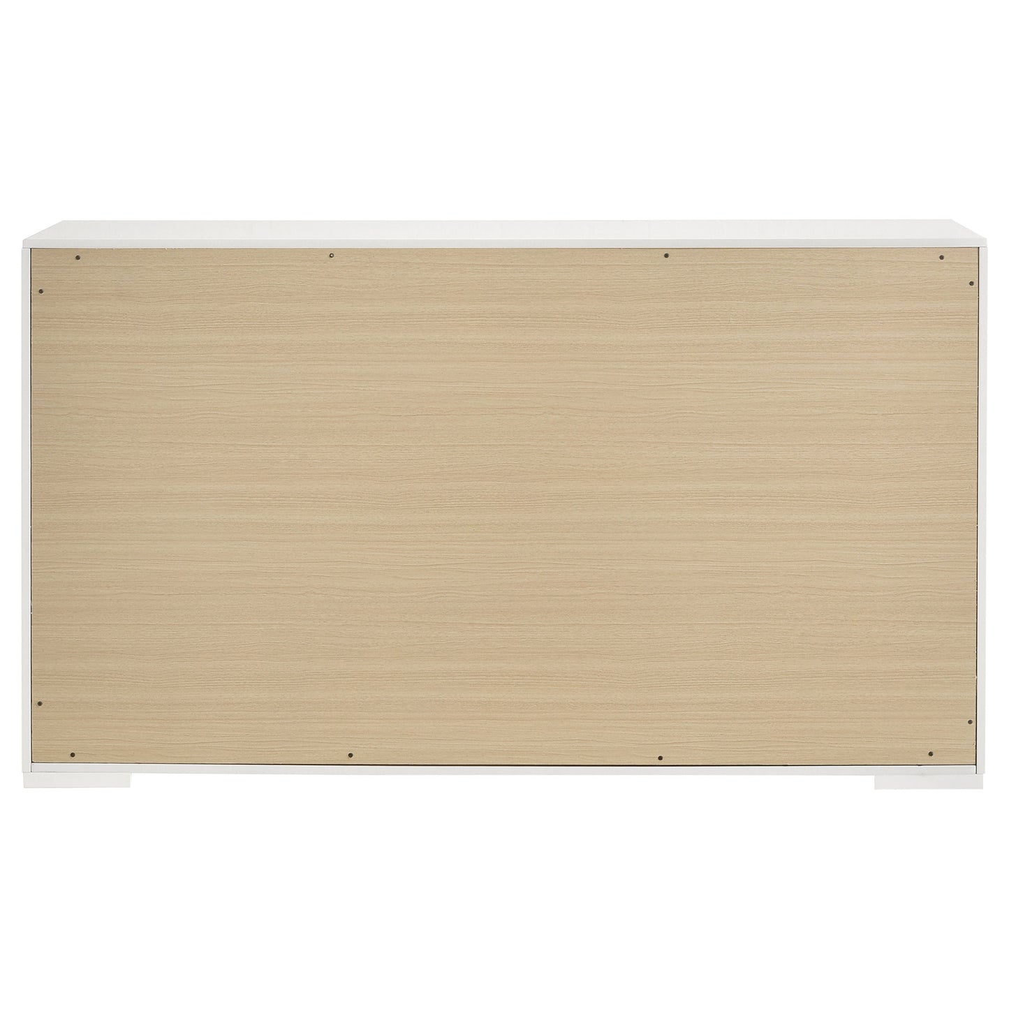 Cómoda Ives de 6 cajones, blanca, de alto brillo