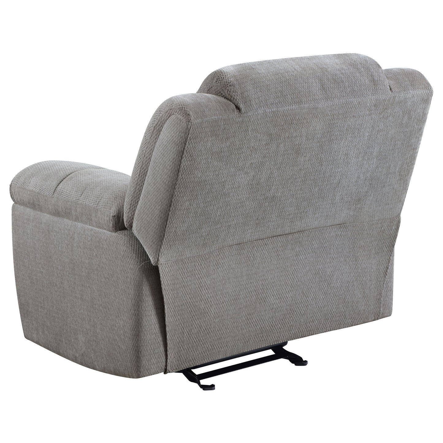 Sillón reclinable tapizado en chenilla Gilson, gris