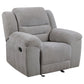 Sillón reclinable tapizado en chenilla Gilson, gris