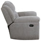 Sillón reclinable tapizado en chenilla Gilson, gris