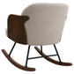 Mecedora Paige Boucle con respaldo medio tapizada en beige
