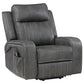 Sillón reclinable eléctrico tapizado Raelynn gris