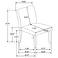 Silla de comedor tapizada Cantley gris (juego de 2)