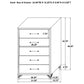 Juego de dormitorio Queen Lucia de 5 piezas en gris y negro
