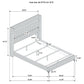 Juego de dormitorio Queen Lucia de 5 piezas en gris y negro