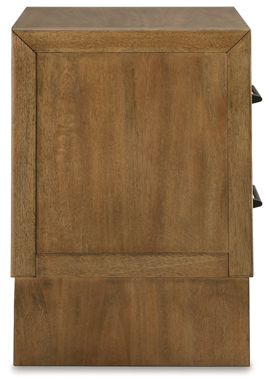 Mesita de noche de dos cajones Sherbana