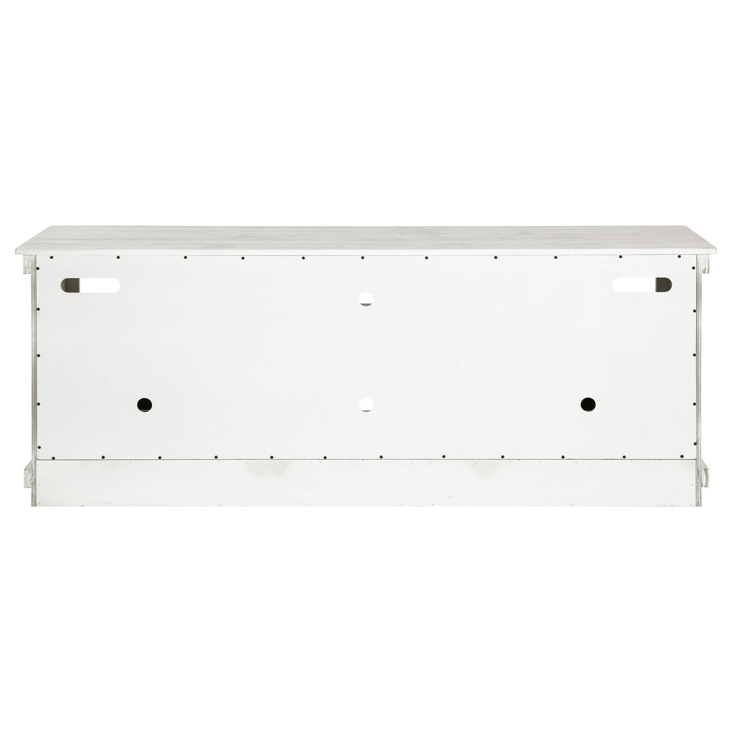 Consola multimedia Payne para TV de 70 pulgadas, color blanco envejecido