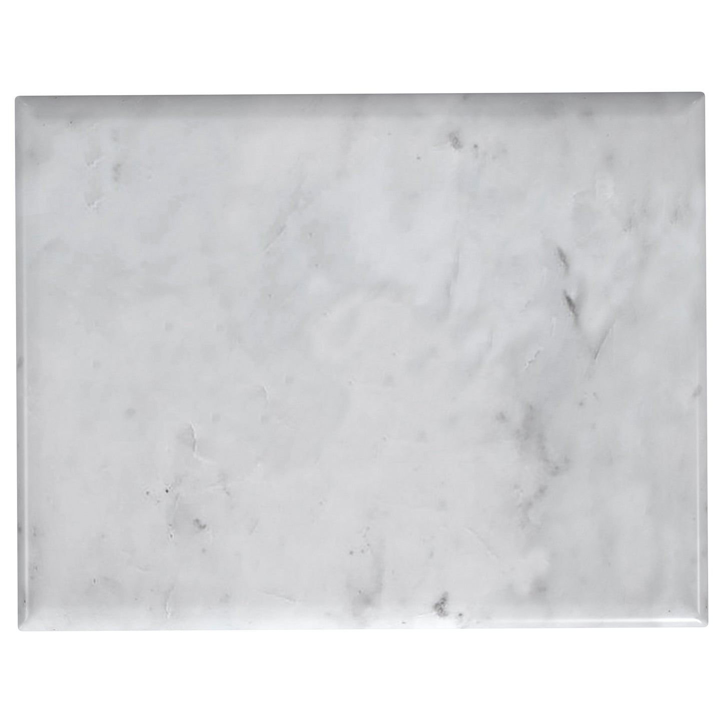 Mesa auxiliar rectangular Baldwin con tapa de mármol, blanca y dorada