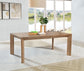 Mesa de comedor rectangular de madera Bruner de 72 pulgadas, color marrón natural