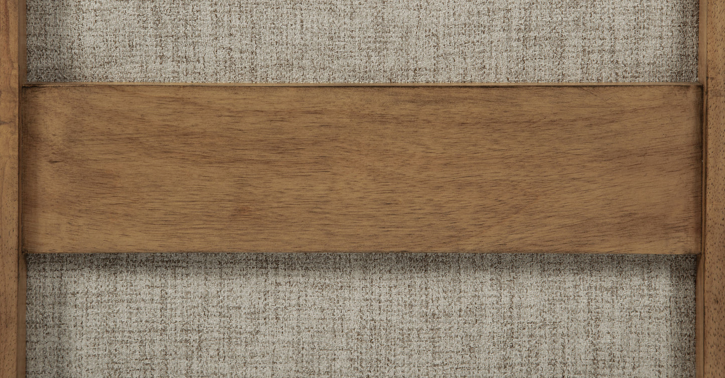 Silla auxiliar tapizada Bruner marrón natural (juego de 2)