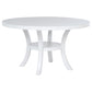 Juego de mesa de comedor redonda de madera Judd de 7 piezas y 54 pulgadas, color blanco perla