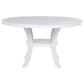 Juego de mesa de comedor redonda de madera Judd de 7 piezas y 54 pulgadas, color blanco perla