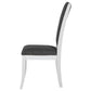 Silla de comedor tapizada Judd en blanco perla (juego de 2)