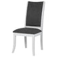 Silla de comedor tapizada Judd en blanco perla (juego de 2)