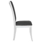 Silla de comedor tapizada Judd en blanco perla (juego de 2)