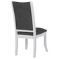 Silla de comedor tapizada Judd en blanco perla (juego de 2)