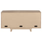 Aparador de caña de 4 puertas Kailani, mueble buffet, roble beige