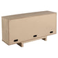 Aparador de caña de 4 puertas Kailani, mueble buffet, roble beige